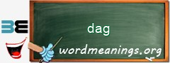 WordMeaning blackboard for dag